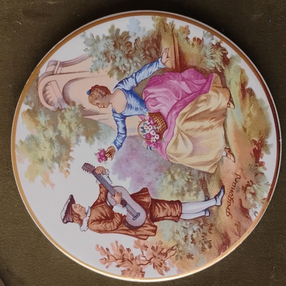 VTG French Romantic Provincial style Porcelain Plate frames Set Of 2